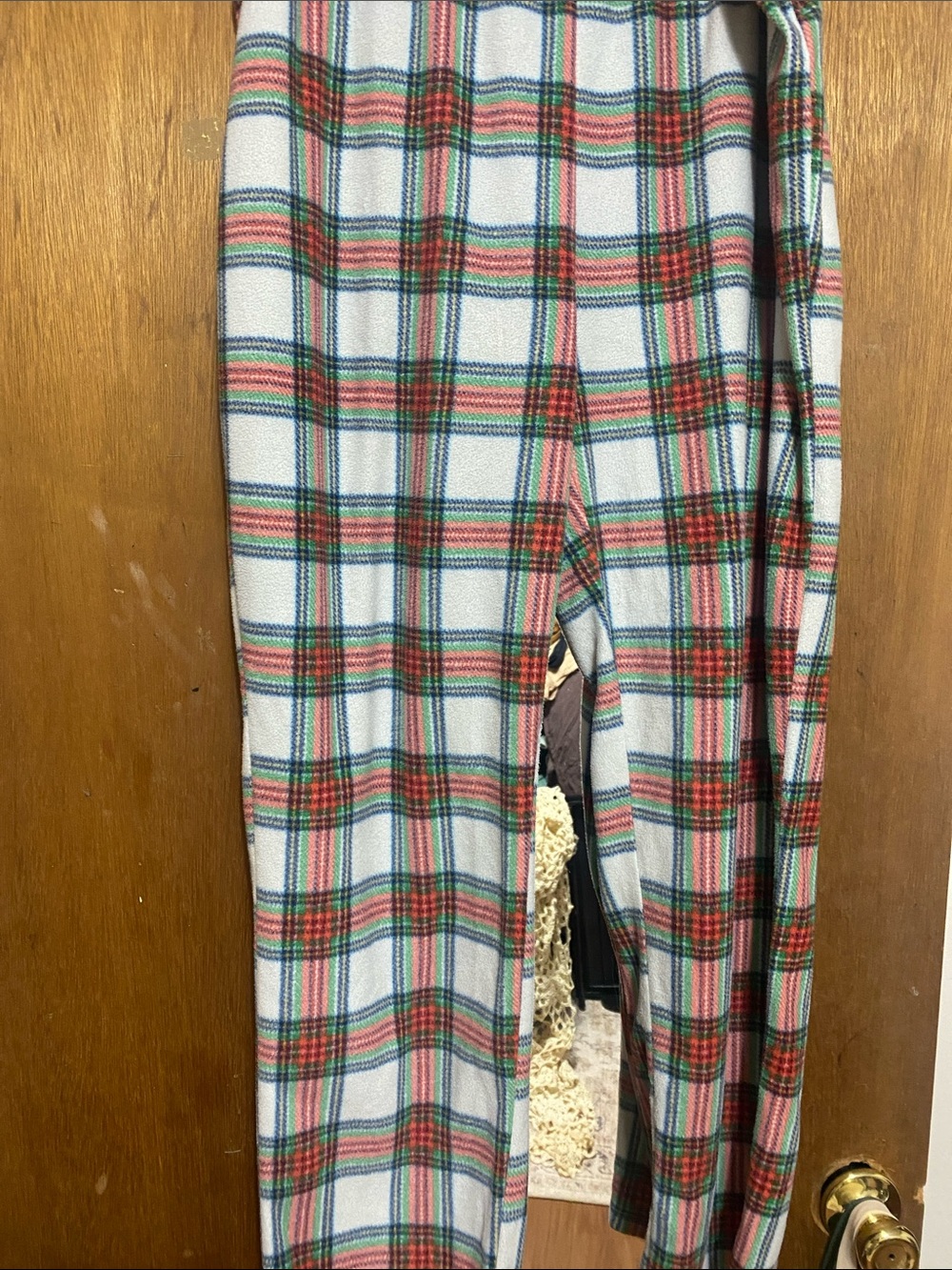 Wondershop XL Plaid Sleep Top in White, Blue, Green & Orange